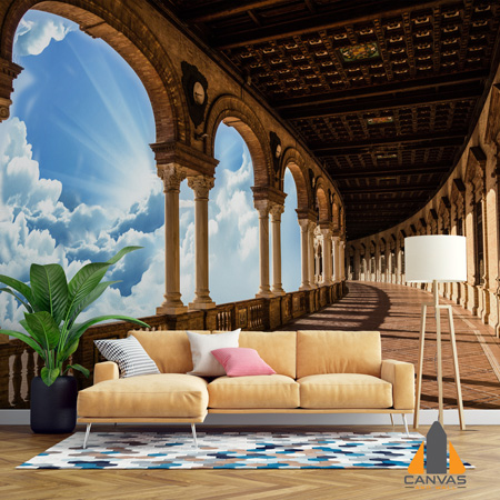 Ancient Building Opening Photomurals Wallpaper