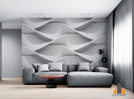 3D Abstract Curved Lines Wallpaper Mural