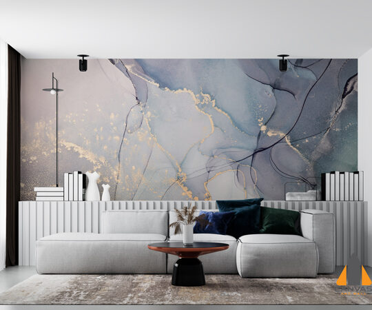 Abstract Multicolored Marble Texture Wallpaper