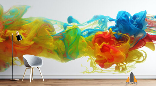 Colorful Ink in Water Abstract Wallpaper