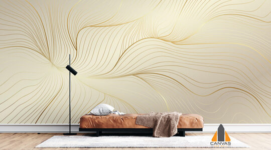 Gold Lines Wallpaper Mural