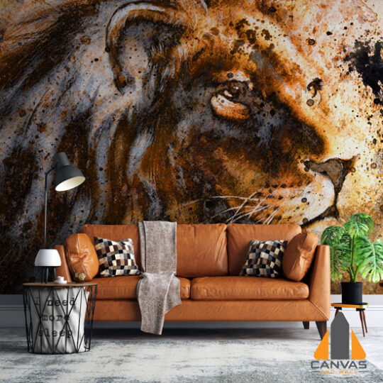 Lion Abstract Art Wallpaper
