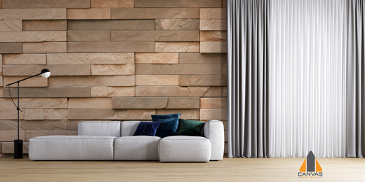 Brown Wall Cladding Wallpaper