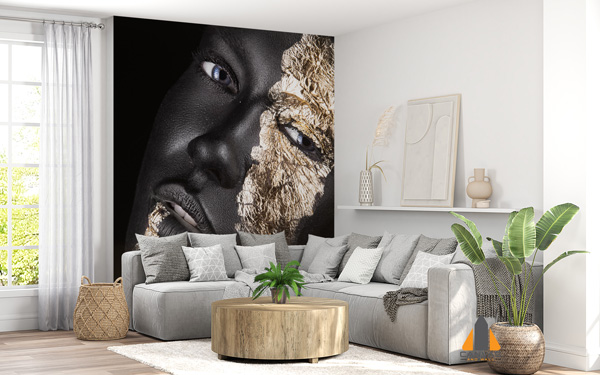 Black and Gold Model Wallpaper