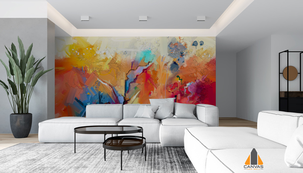 Abstract Colorful Oil Painting Wallpaper