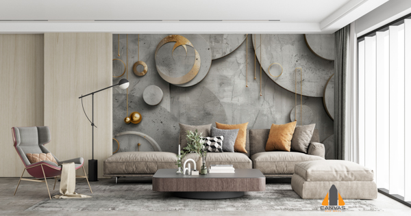 3d-modern-wallpaper-geometric-wallpaper-gray-color-with-gold-accents 28329