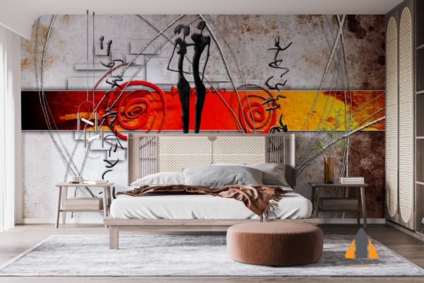 Abstract Silhouette Embrace