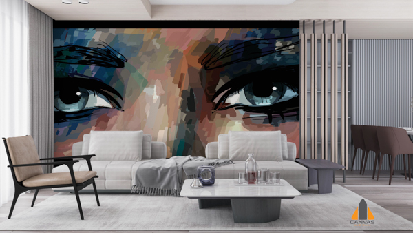 Acrylic Painting of girls eyes