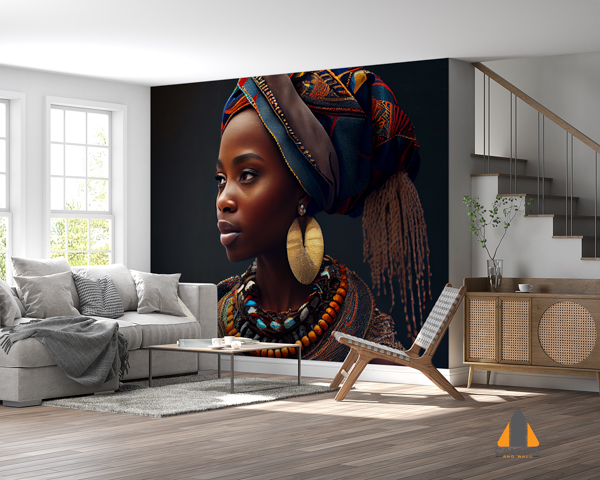 African Woman in African Attire  Portrait