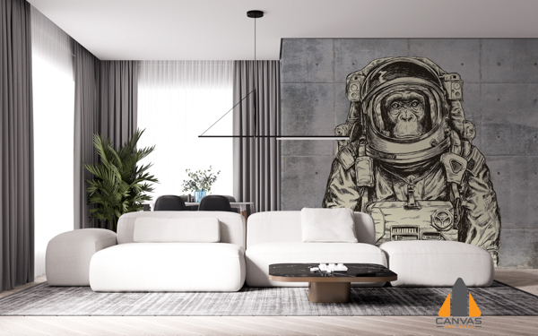 Astronaut Cool Monkey Concrete