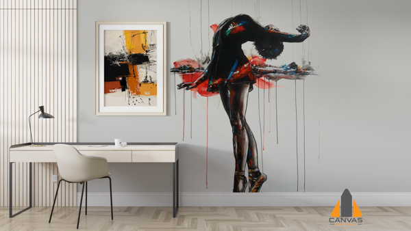 Ballerina leaning back - Wall vs Art