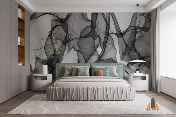 Black and White Fluid Forms