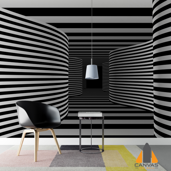 Black and white tunnel