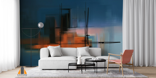 Colorful abstract acrylic painting