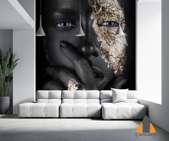 Gold Parched Face and Hand