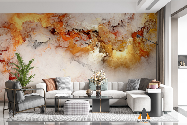 Gold and white clouds