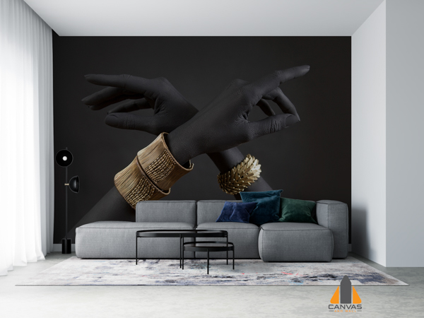 Gold bands on african hands