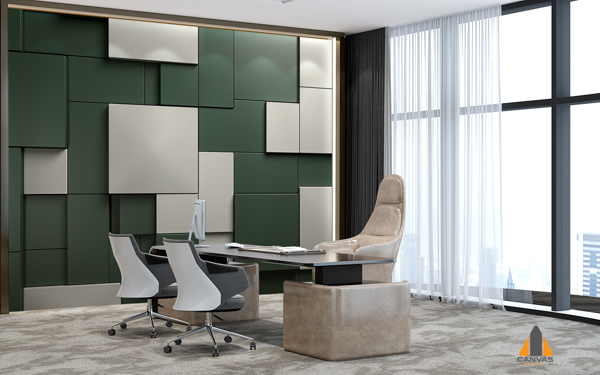 Green and White Square Grid