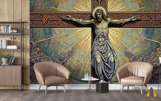 Illustration of Jesus Christ being crucified