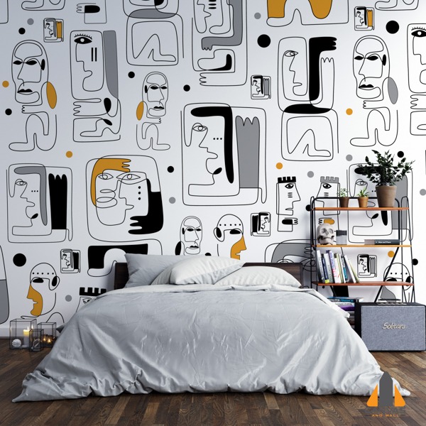 Line Art People Pattern