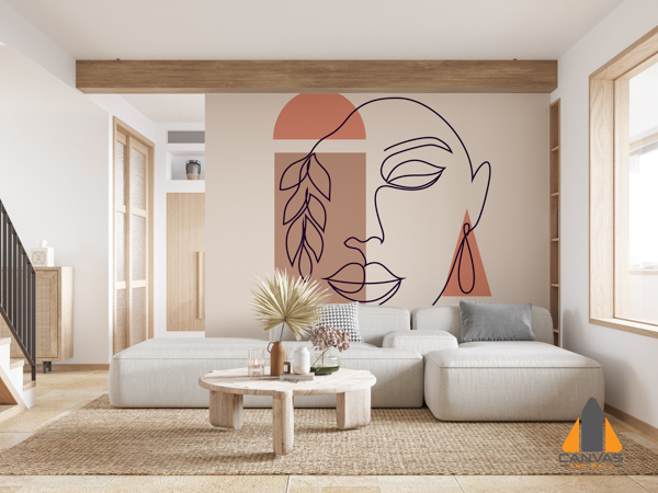 Line Art Portrait of a woman