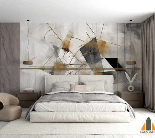 Modern Abstract Art with Geometric Shapes