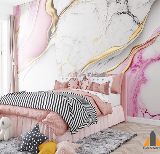 Pink White Gold Marble Texture