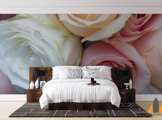 Pink and yellow roses