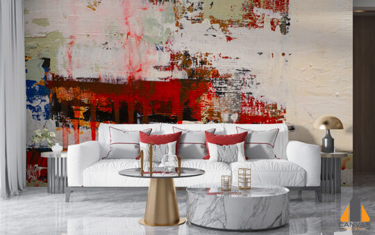 Red Brush Abstract Effect