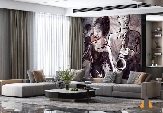 Sketch Lines of a Jazz Night