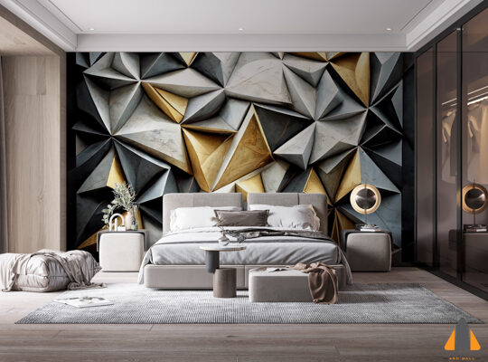 Stylish Abstract Texture with gold2C silver and black