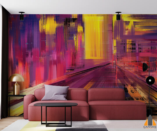 Surrealistic landscape on canvas