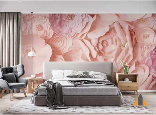 Vintage Pink Paper Flowers