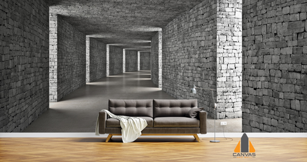 abstract brick tunnel