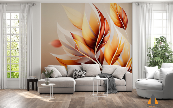 abstract leaf soft gradient wallpaper