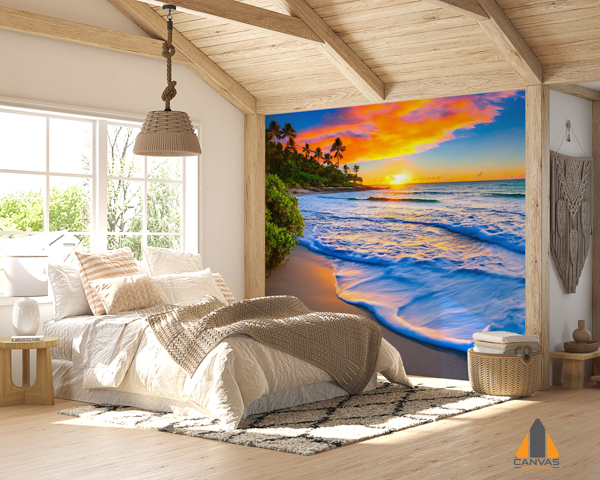 beach-with-sunset-palm-trees