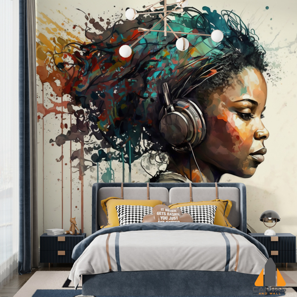 black-girl-listens-music-with-headphones-portrait-modern-teenager-illustration-generative-ai