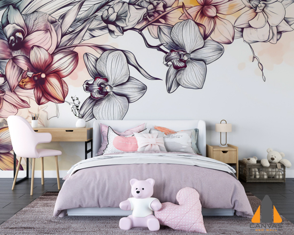 hand-drawn-illustration-flower-with-title-orchid