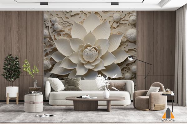 lotus-paper-sculpture-with-lotus-flower-white-paper