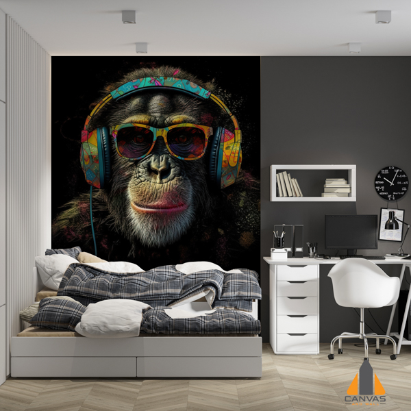 monkey-wearing-sunglasses-with-headphones-enjoys-music-wildlife-illustration-generative-ai