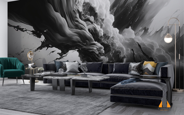mural-abstract-black-white-wall-art-backgrpound-generative-ai