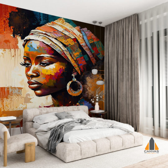 painting-woman-with-colorful-scarf-earring