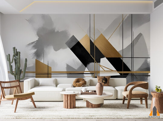 pikaso reimagine Abstract geometric shapes in black