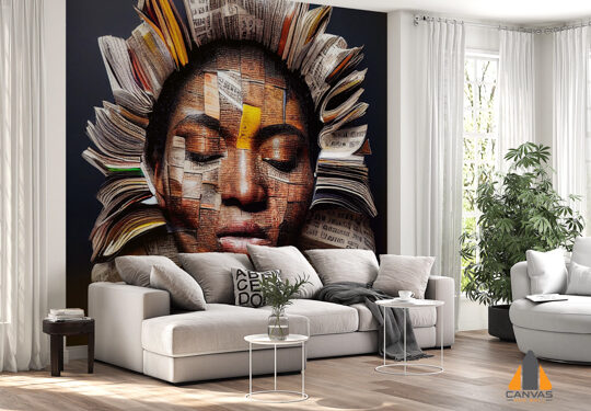 portrait-collage-african-american-woman-made-magazines-3d-rendering