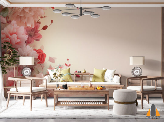 realistic-wedding-floral-border-blur-illustration