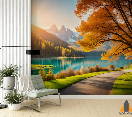 road-leading-lake-with-mountains-background