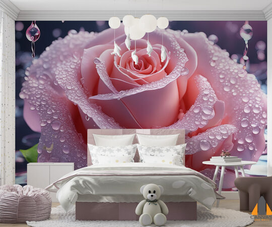 spring-summer-rose-flowers-with-water-drops