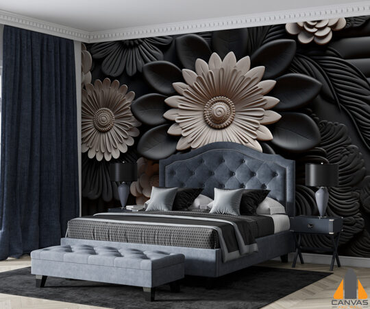 there-are-many-different-types-paper-flowers-black-background-generative-ai