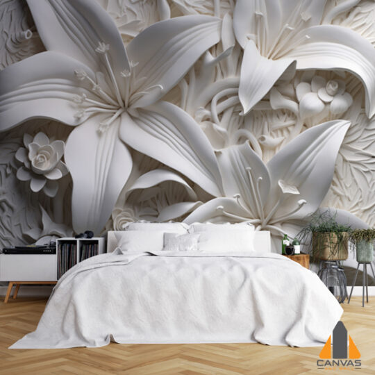 there-are-three-white-flowers-white-paper-cutout-generative-ai