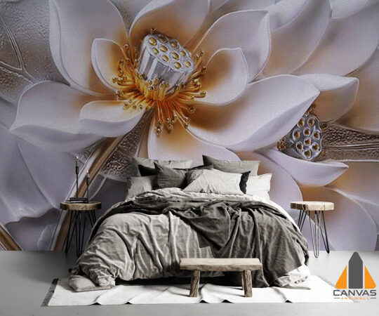 wallpaper floral silver flower